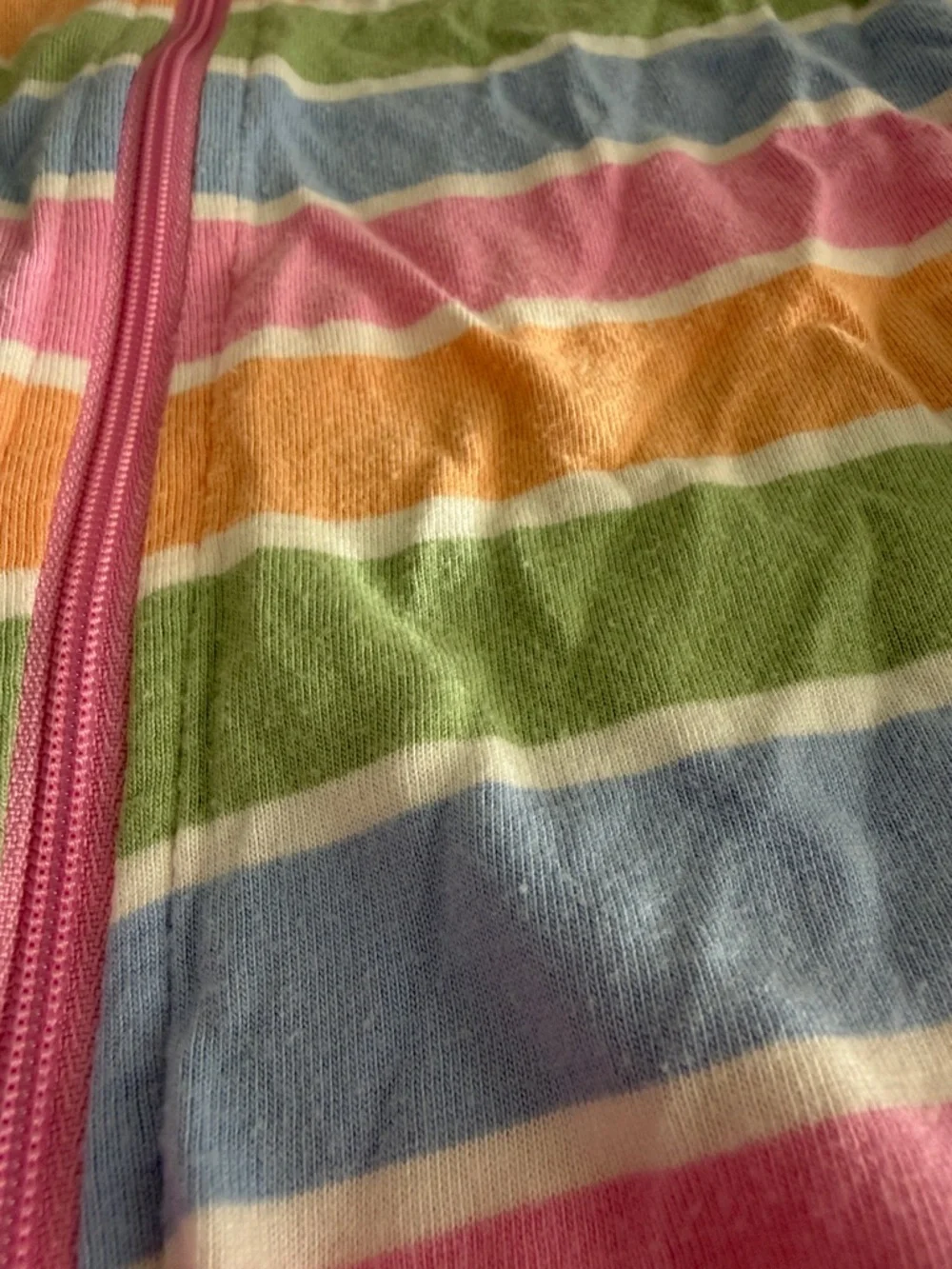 Kids Striped Zip One-Piece - Pink & Multicolor